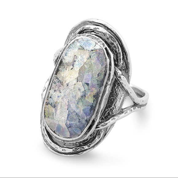 PZ Roman Glass & Sterling Silver Ring - Picture 5 of 5